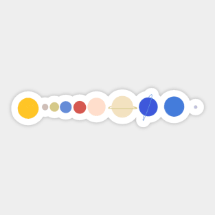 Solar system minimal Sticker